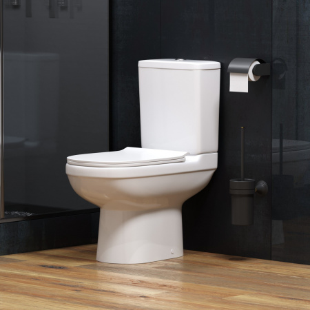 Унитаз компакт Niagara Nero, горизонтальный слив, с сиденьем Soft Close - КонтурТерм