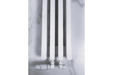 Кран осевой с термоголовкой Vivaldo 1/2'', комплект, цвет белый - КонтурТерм