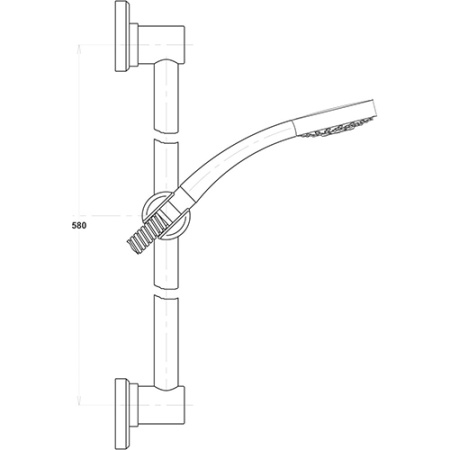 Смеситель для ванны  HERZ INFINITY i30с лейкой и стойкой, цвет хром - КонтурТерм