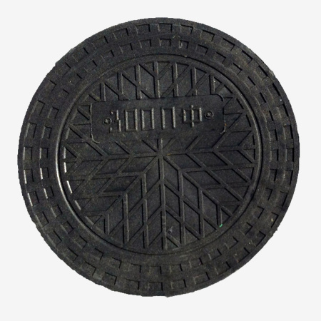 Люк-дно дренажного колодца полимерпесчаный 315 мм, черный - КонтурТерм