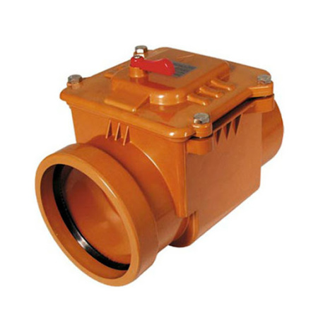 Клапан обратный с фиксацией наружная канализация 110 ПП Политэк - КонтурТерм