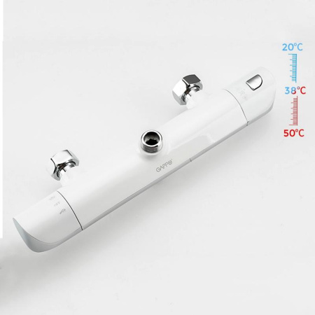 Система душевая с термостатическим смесителем Gappo G03-8, хром/белый - КонтурТерм