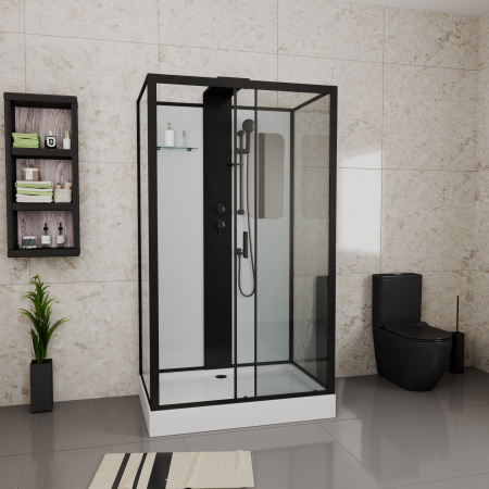 Кабина душевая гидромассажная GROSSMAN ELEGANS 120х80х217 см с низким поддоном - КонтурТерм