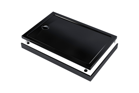 Поддон душевой акриловый 80х120х13 см Universal PRO Black N, черный - КонтурТерм