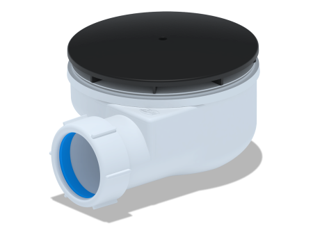 Сифон для поддона душевого АниПласт Ø90, 1 1/2"х90, черный - КонтурТерм