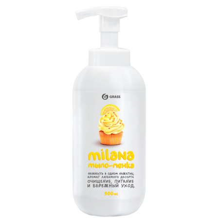 Мыло-пенка "Milana" лимонный пирог, с дозатором, 0,5л - КонтурТерм