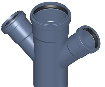 Крестовина внутренняя канализация одноплоскостная редукц. 75/50 87° ПВХ Akansu - КонтурТерм