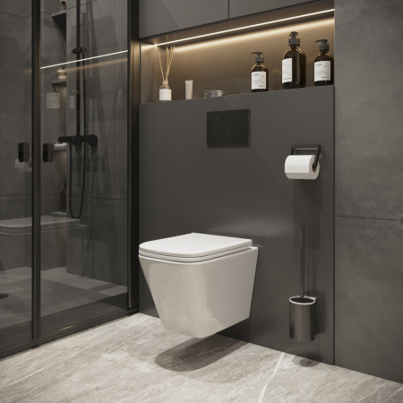 Унитаз подвесной Niagara Atrio безободковый, с сиденьем Soft Close, белый - КонтурТерм