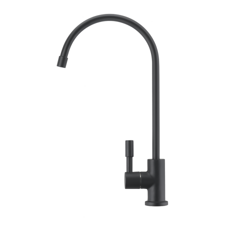 Кран для питьевой воды Барьер 1/4", черный матовый - КонтурТерм