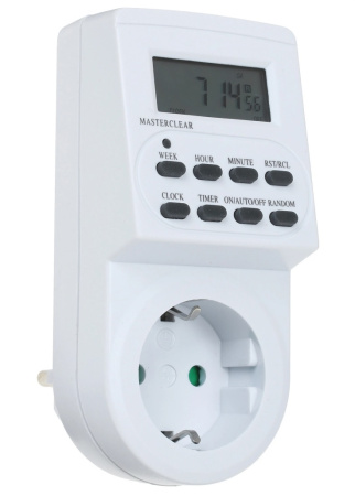 Розетка с таймером элетронным, недельный+суточный, 3600Вт, SmartBuy - КонтурТерм