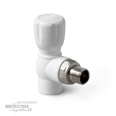 Кран радиаторный угловой полипропиленовый Berke д 25 х 3/4" - КонтурТерм