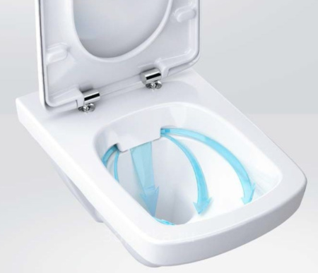 Унитаз подвесной Geberit NOVA PRO Rimfree, безободковый, без сиденья - КонтурТерм