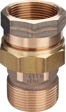 Шрубунок прямой бронзовый VIEGA  2 1/2" (ДУ 65)  - КонтурТерм