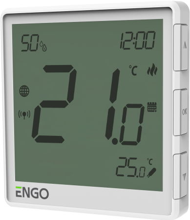 ерморегулятор комнатный ENGO EONE230W недельный, проводной, белый, Zigbee - КонтурТерм