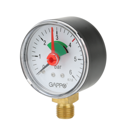 Манометр GAPPO 53 мм 0-6 бар 1/4" радиальный - КонтурТерм