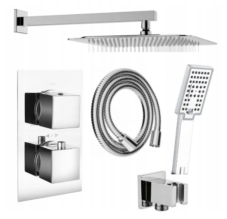 Смеситель для душа скрытого монтажа (комплект) REIHE IPAX, с термостатом, хром - КонтурТерм