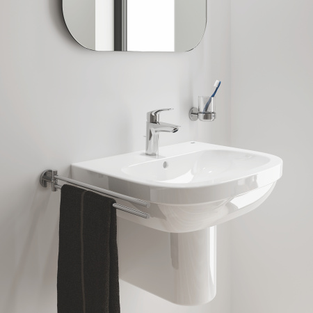 Смеситель для раковины Grohe Eurosmart с донным клапаном, хром - КонтурТерм