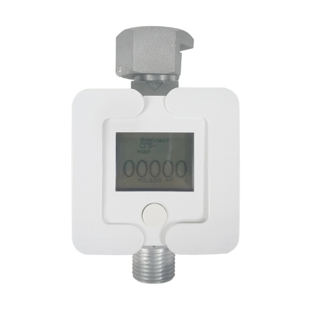 Счетчик газа Элехант СГБ-1.8, белый, гайка 1/2" - штуцер - КонтурТерм