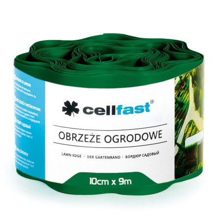 Бордюр садовый 10см х 9м темно зеленый Cell-fast