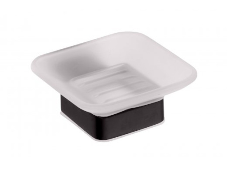 Мыльница Bemeta NERO, настенная, стекло, цвет черный - КонтурТерм