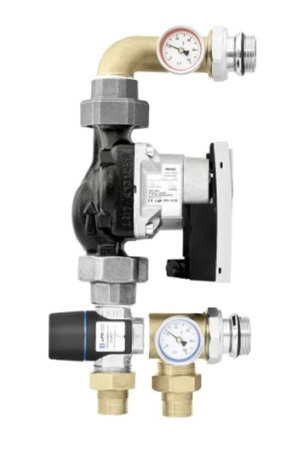Узел смесительный для теплых полов KAN (электронный насос, нижнее подключение) - КонтурТерм