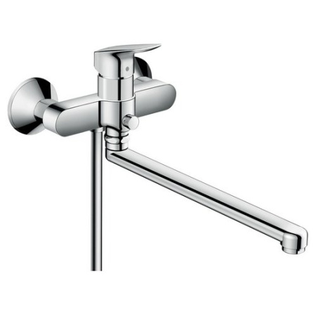 Смеситель для ванны и душа HansGrohe Logis длинный излив, хром - КонтурТерм