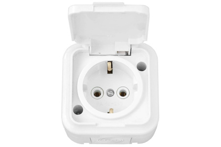 Розетка наруж. с з/к с крышкой IP54 РА16-297 Bylectrica - КонтурТерм