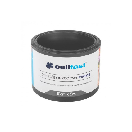 Бордюр садовый 10см х 9м графит Cell-fast