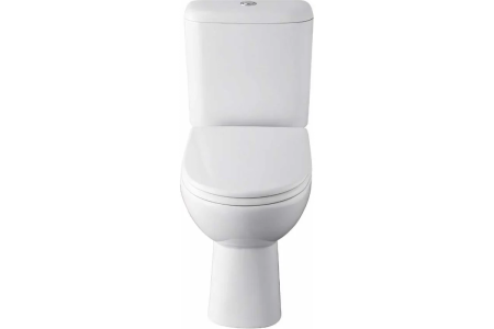 Унитаз компакт ROCA Access горизонтальный слив, с сиденьем SoftClose, белый - КонтурТерм