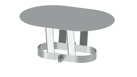 Колпак дождевой дымоходный Jeremias овал 100x180 мм  OVAL28 - КонтурТерм