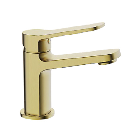 Смеситель для раковины FRAP H61 F1061-3, цвет золотой сатин - КонтурТерм