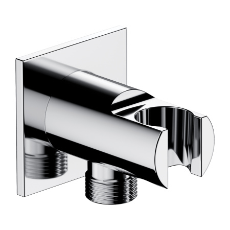 Штуцер-держатель лейки душевой OMNIRES, квадратный, хром, для скрытого монтажа - КонтурТерм