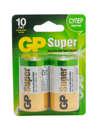 Элемент питания GP Super Alkaline 13А. тип D. (блистер - 2 шт.) - КонтурТерм