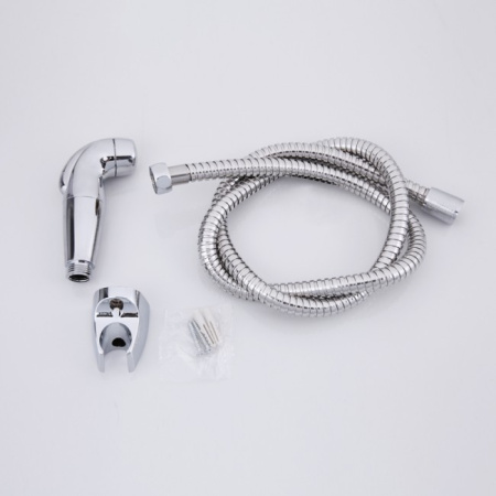 Гарнитур душевой гигиенический FRAP с держателем и шлангом, хром - КонтурТерм
