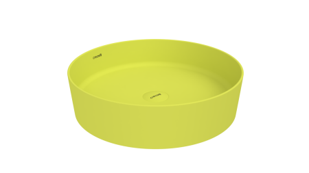 Раковина накладная Ø45 CREAVIT Loop Neon, цвет желтый, 45х45х11 см - КонтурТерм