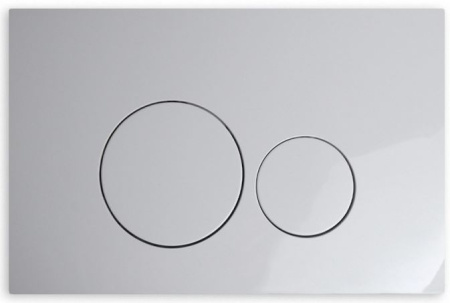 Кнопка для инсталляции унитаза Trend, цвет белый, круг - КонтурТерм