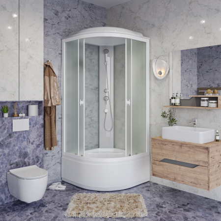 Кабина душевая Niagara Promo P90/40/MT (900х900х2150) с глубоким поддоном - КонтурТерм