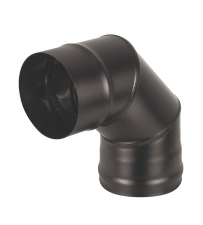 ф Колено дымоходное 90*, д115/0,8 мм, aisi 430, BLACK - КонтурТерм