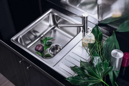 Мойка кухонная нержавеющая сталь 630х500 мм Omoikiri Sagami 63-IN, накладная - КонтурТерм