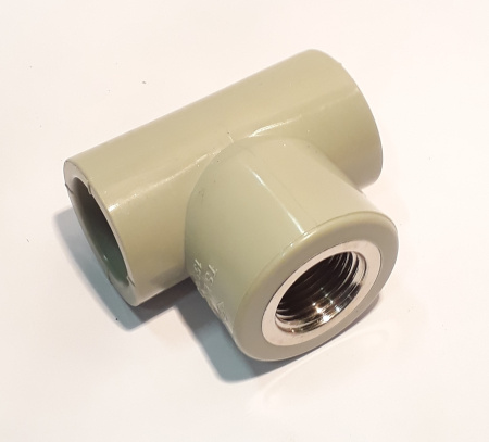 Тройник с резьбой полипропиленовый WAVIN д 32 х 1" РВ   - КонтурТерм