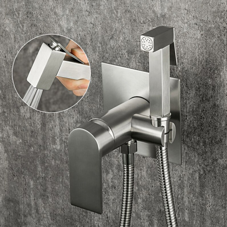 Смеситель гигиенический Gappo G99-20, комплект, сатин - КонтурТерм