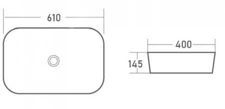 Раковина накладная 61х40х14 см Grossman GR-3049, цвет белый - КонтурТерм
