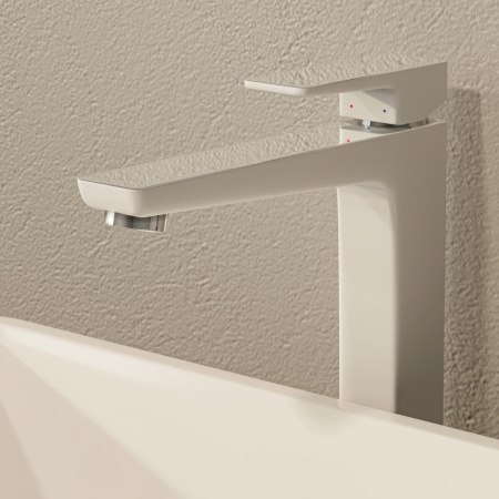 Смеситель для раковины OMNIRES Parma высокий, белый/хром - КонтурТерм