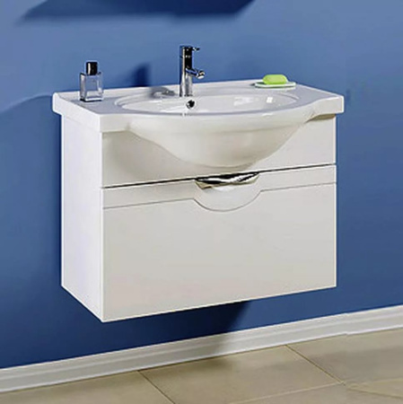 Тумба под раковину подвесная 75 см Аквелла Н-Лайн, цвет белый - КонтурТерм