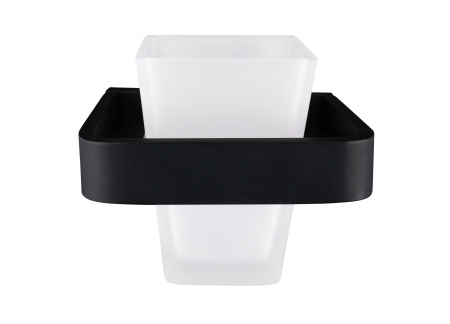 Стакан для зубных щеток EDELA (BK)  черный мат RUBINETA - КонтурТерм