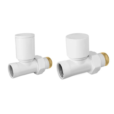 Кран прямой Vivaldo 1/2'', комплект 2 штуки, цвет белый - КонтурТерм