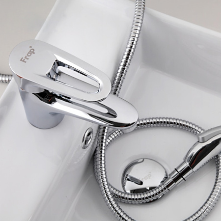 Смеситель для раковины FRAP H68 с гигиеническим душем, хром - КонтурТерм