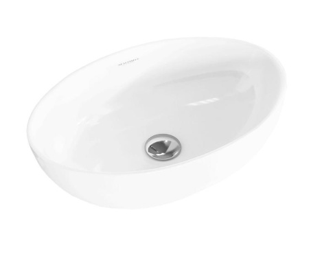 Раковина накладная 53х34х15 см Sanita Luxe Ringo Slim, цвет белый - КонтурТерм