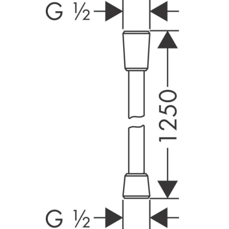 Шланг для душа HansGrohe  Isiflex 125 мм, цвет хром  - КонтурТерм