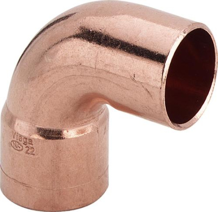 Колено медь ниппельное д 35, 90 гр Effebi - КонтурТерм